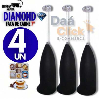 Conjunto 5 Misturadores de Bebidas em Geral Mini Mixer Misturador Elétrico Sucos Milkshakes Leites Bebida Premium