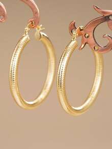 1 Paar romantische Creolen Ohrringe für Frauen für Hochzeit, Jahrestag, Verlobungsfeier, Schmuck, Valentinstag Geschenk - 1# - Übersicht 1