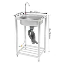 YUNRUX Kitchen Sinks - Silver - View 2