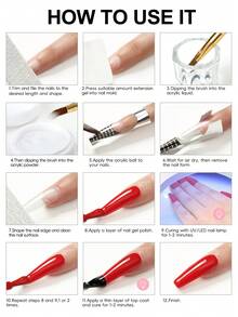 Coscelia Acrylic Nail Kit With Nail Lamp And Drill Machine - 6 Colors Gel Polish, Top & Base Coat, Acrylic Powder Set With 30ML Acrylic Liquid, Glitter Powder - Everything Needed For DIY Nail Art - Gift For Women For Summer Vacation - 多色03 - 查看 10