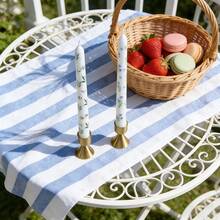 2支欧式印花长蜡烛，植物印花长蜡烛，9.84英寸长香氛蜡烛，无烟大豆蜡烛，适用于餐厅、酒店、客厅、卧室 - 2pcs - 查看 11