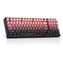 MageGee LIGHT100 Wireless Creamy Keyboard, Gasket Structure Hot Swappable, 2.4G/USB-C/BT5.0 RGB Backlit Mechanical Gaming Keyboard 8000mAh Battery, Side Printed PBT Keycap - 查看 1