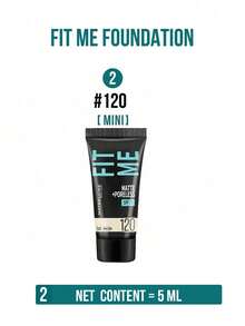 Maybelline 菲力特 (Fit Me) 霧面無瑕粉底液 SPF 17 #120 粉嫩自然色，5/30ml 可選，24 小時長效保濕，三效合一（定妝/補妝/提亮），無妝感，霧面無瑕妝，長效肌膚和日常肌膚上，適合肌膚造型無膚色。 - 柔霧版120 - 查看 14