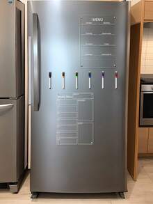 1 Set Magnetic Erasable Fridge Message Board, Memo Weekly Planner, Magnetic Whiteboard Sticker - Multicolor - View 1