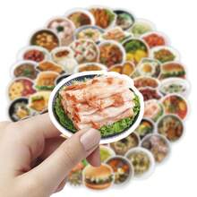 60张逼真食物零食贴纸 - 色彩鲜艳的美食贴纸，可用于日记本、手机壳和水瓶 - 60PCS - 查看 6