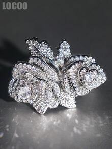 1 chiếc nhẫn Cubic Zirconia lãng mạn dành cho nữ, thích hợp làm quà tặng đám cưới, lễ đính hôn, kỷ niệm, tiệc tùng hoặc quà Valentine. - 1 # - Xem 2