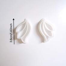 2pcs Wing Shaped Polymer Clay Cutter Molds, DIY Earrings Pendant Jewelry Cutting Molds, Soft Pottery Clay Tools, Jewelry Making Molds - White - View 8