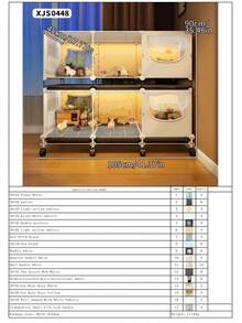 Removable Wheeled Chick Brooder Box, Easy To Clean Pet Cage With Transparent Design, Suitable For Raising Chicks, Ducks And Other Pets At Home And Farm, Yellow - Multicolor - View 14
