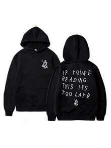 Hoodie &-Shirt Compatible & - Unisex Rapper Merch With  Print Streetwear Hop Outfit Crewneck Or Hooded Sweatshirt/-Shirt Essentials Hoodie Hoodie Women Sweatshirts Women Hoodies Men's Hoodie Sweatshirts Men Essentials Fear - màu đen - Xem 1