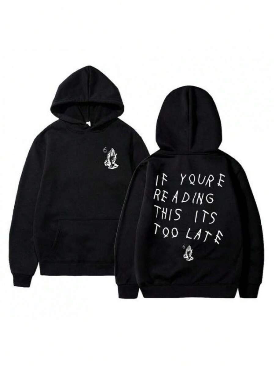 Hoodie &-Shirt Compatible & - Unisex Rapper Merch With Print Streetwear Hop Outfit Crewneck Or Hooded Sweatshirt/-Shirt Essentials Hoodie Hoodie Women Sweatshirts Women Hoodies Men's Hoodie Sweatshirts Men Essentials Fear - màu đen - Xem 1