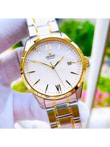 Đồng hồ cơ nam Orient, Dòng đồng hồ cổ điển RA-AC0013S10D, Mặt số trắng, Chất liệu thép không gỉ, Dành cho doanh nhân, Đeo hàng ngày - trắng - Xem 5