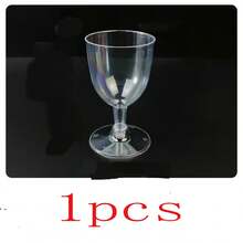 1/2pcs Reusable Transparent Stemware, Wine Glass, Champagne Flute, Martini Glass, Party Glassware, Durable Party Supplies, Suitable For Events, Restaurants, Weddings - Clear - View 14