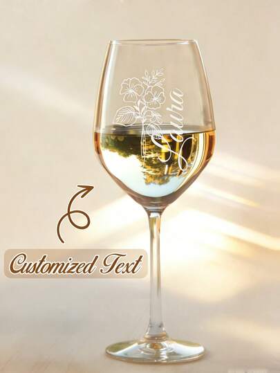 Personalized Photo Wine Glass - Custom Etched/Engraved With Your Photo & Text, Elegant Couple Champagne Glasses For Wedding, Anniversary, Valentine's - Durable Glass - Perfect Gift For Her/Him, Him/Her - Keepsake Drinkware, Anniversary Present, Engraved Design, Premium Drinkware, Anniversary Couples, Best For Christmas