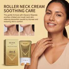 3Pcs , Neck Firming Massage Cream with Roller, Women's Neck Firming Cream, Accelerates Absorption, Firming Moisturizing Massage Cream, Contains Glycerin and Ceramides, Neck Care Cream, Hydrates and Repairs to Reduce Fine Lines, Wrinkles, and Neck Creases, Reveals Healthy Radiance and Youthful Glow, Deeply Hydrating Skincare, Light Beige, Suitable for All Skin Types / Rollerball Design / Christmas Gift / Women's Birthday Gift - Crema para el cuello - Ver 1