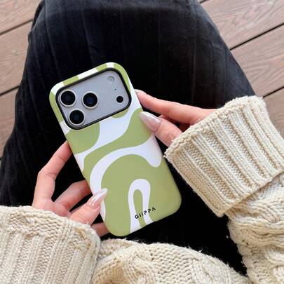 GIIPPA 1 pieza Funda para teléfono 17 Pro Max con diseño de patrón de onda asimétrica, adecuada para teléfonos 16 Pro Max, 15 Pro Max, 14 Pro Max, funda de teléfono coreana elegante e interesante, compatible con 11/12/13/14/15/16 Pro Max Plus, diseño elegante adecuado tanto para hombres como para mujeres, regalo ideal para Navidad, San Valentín, Pascua, temporada de bodas y cumpleaños para la novia