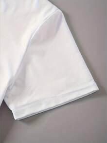 Camiseta gráfica para mujer - Nací para ser salvaje diseño, cuello redondo casual de manga corta, poliéster ligero para verano y primavera, blanco con texto negro, ajuste relajado, ropa casual Camiseta de cuello redondo Tela de poliéster - Blanco - Ver 5