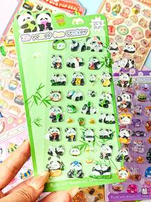 High-Quality 3D Cute Stickers, Fun Shiny Embossed Decoration, Three-Dimensional Fun Japanese Anime Stickers, Crystal Stickers, With A Solid Texture, Exquisite Solid Shape, Self-Adhesive Waterproof Non-Stick Decorative Stickers - Multicolor - View 14