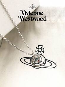 Vivienne Westwood New Petite Collection Mini Clear Ball Pilot Necklace Silver Tone, Brass - 銀色 - 查看 5