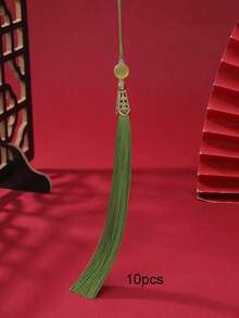10 piezas de 15cm Sombrero de pagoda con colgante de borla larga, decoración de estilo antiguo para Hanfu, Cheongsam, Guqin, Linterna - Sombrero pagoda de 15 cm con borla de cuentas esmeriladas - Ver 21