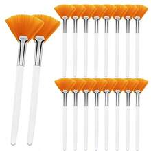 1/3/5/10/20pcs Fan-Shaped Makeup Brushes, Face Mask Application Brushes, Soft Cosmetic Skincare Tools, Acid Brushes For Beauticians, Suitable For Mud Masks, Toners, Creams, Spa Skincare Tools - Multicolor - View 13