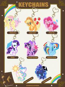 Móc khóa acrylic 2D MLP, Apple Jack, Pinkie Pie, Fluttershy, Rarity, Twilight Sparkle, Prons Tenetle, Rainbow Dash, Công chúa Celestia, Công chúa Luna, Trang trí móc khóa túi xách/xe hơi, Phụ kiện ba lô, Móc khóa các nhân vật kinh điển, Móc khóa acrylic hai mặt, Thích hợp làm quà tặng cho gia đình, bạn bè và người hâm mộ. - Ép màng hai mặt đòi hỏi phải bóc lớp màng bằng tay. - Xem 17