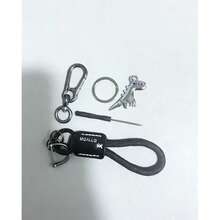 Cute Cartoon Dinosaur Keychain, Delicate Keyring For Women, Car Key Chain, Leather Rope, Backpack Pendant, Gift - Multicolor - View 11