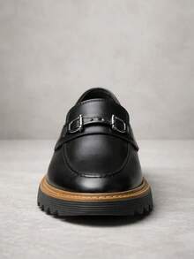 Mocassim Masculino Tratorado Dublin Conforto Sapato Casual - Preto Cinza - Visão 3