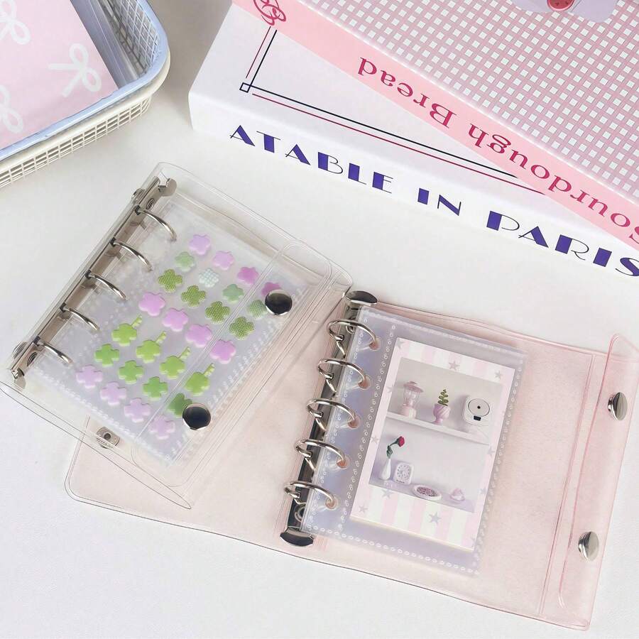 M-Ring Binder, Double Ring Inner Pages, Transparent Ring Sticker Book, Sticker Book Rack, Refill Pack, Transparent Sticker Book, Loose-Leaf Sticker Book, Sticker Book Stickers - Multicolor - View 1