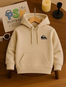 QUICK SILVER Kangaroo Hoodie For Kids, Comfortable Cotton, Various Colors And Sizes - 米色 - 查看 1