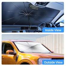 Car Windshield Sunshade, Foldable Windshield Sun Umbrella, Windshield Cooling Umbrella For Daily, Sun Visor, Sunshade Cover, Durable Sun Shade, Sunshade For Car Outside, UV Protective Sunshade - A - View 6