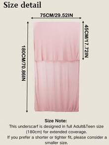 1pc Girls' Amira Headscarf, Girls' Shawl, Children's Headscarf, Quick-Wear Headscarf, Christian Knit Cap, Girls' Robe, Muslim Turban, No Pins Needed, Soft Breathable Stretchy Fabric, Easy To Wear Islamic Scarf, Christmas Gift, Daily Wear - 1PC - View 8