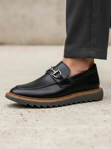 Mocassim Masculino Tratorado Dublin Conforto Sapato Casual - Preto Cinza - Visão 6