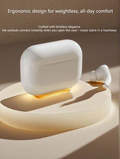 TWS 真无线蓝牙耳机，具备主动降噪功能，HiFi 立体声体验，配备无线充电盒，防水入耳式设计，佩戴舒适，适合旅行、锻炼、健身和日常佩戴。