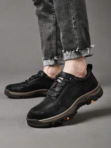 Zapatos de vestir con cordones para hombre,Zapatos Formales para Hombre Oxford de Vestir,Zapatos de Vestir Casuales para Hombre Oxfords Formales,Zapato Clásico para Hombre con Cordones en Acabado Piel,Negro/Marrón - Negro - Ver 4