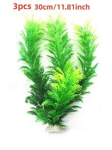 11.8 Inch Aquarium Artificial Plastic Plant Decor, Goldfish Bettas Fish Tank Decoration Hide, Large Realistic Grass Ornament Suitable For Small & Medium Fish Tanks, Providing Natural Hiding And Resting Place For Fish And Shrimp - C - View 9