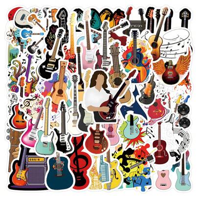 Guitar Stickers, For Decorating Stationery, Cups, Luggage, Refrigerators, Skateboards, Guitars