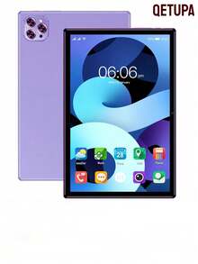 Qetupa 10.1英寸安卓15平板电脑，4GB RAM + 64GB ROM，MTK 6762八核1.8GHz处理器，高清(1280x800) IPS触摸屏，蓝牙5.2和802.11ac WiFi 5，GPS，500万像素前置摄像头和1300万像素后置摄像头，6000mAh大容量电池，不支持SIM卡，适合儿童/成人的圣诞礼物（不含适配器） - 紫色 - 查看 7