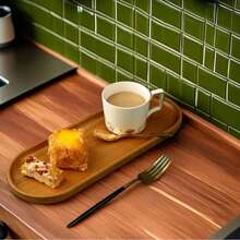 Einzigartige asymmetrische Holztabletts, asymmetrisches Design, geeignet für Kaltplatten, Käse, Obst, Sushi und Heimdekoration - massive Holz Lebensmittel Präsentationstabletts, ideal für Zuhause, Restaurant und Outdoor Camping, Servierplatten, Küchenutensilien, perfektes Einweihungs- oder Neujahrgeschenk, geeignet für verschiedene Anlässe, ganzjährig - Braun - Übersicht 12