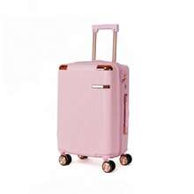 Carry-On Suitcase For Domestic And International Travel, 4 Double Wheels, 360° Rotating Lock, Built-In Padlock - 淺粉色 - 查看 8
