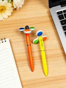 1pc Custom Name Pen, Spinning Pen, Creative Stress-Relief Shaped Ballpoint Pen, Suitable For Back-To-School Supplies, Personalized Ballpoint Pen, Custom Fun Nurse Pen, Customizable Business Engraved Ballpoint Pen, Teacher Pen, Ideal For Birthday Gifts, Teacher's Day, Back-To-School Supplies, Office, And Creative Gift Choices, Perfect For The School Season. - Multicolor - View 4