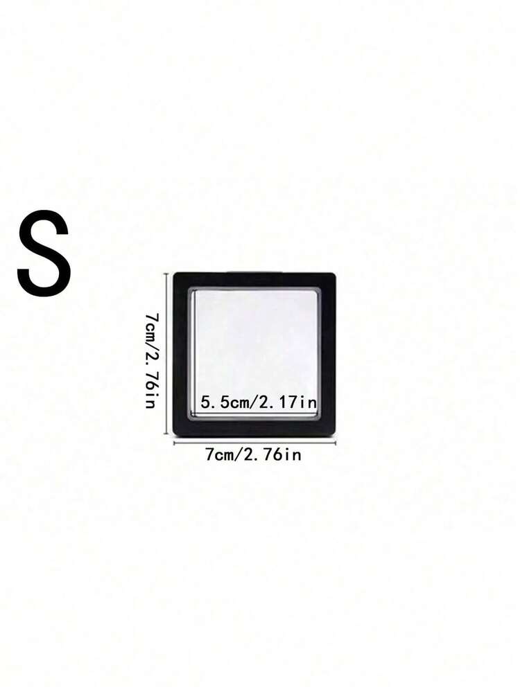 10个装抗氧化PE膜漂浮首饰盒，透明首饰收纳展示盒，适用于戒指、耳环、项链、手镯、胸针、徽章等。 - 多色 - 查看 13