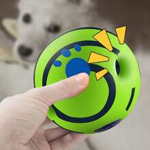 1个带吱吱声的宠物玩具球，狗狗滚动吱吱球，弹性自娱自乐咀嚼玩具，适合所有犬种 - 彩色 - 查看 5