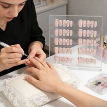 1pc Acrylic Transparent Nail Polish Display Board, Nail Art False Nail Display Stand - Clear - View 2