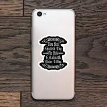 1/3/5 Piezas "Thou Shalt / Shuteth Thy / Pie Hole / & Lament / Thine" Pegatina de vinilo de 3 pulgadas, cita de insulto medieval; para portátil, botella de agua, vaso, funda de teléfono, tableta, cuaderno, planificador, diario, ventana del coche, escritorio; para adultos con humor negro, trabajadores de oficina, camareros, fans de la Feria del Renacimiento, coleccionistas de memes; pegatina humorística, pegatina de meme, pegatina retro, pegatina de cita, pegatina de tipografía, vinilo recortado impermeable - A - Ver 5