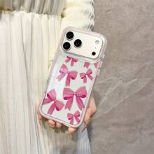 1个亮粉色蝴蝶结透明手机壳 - 适合喜欢可爱复古风格的用户，兼容 17/17 Air/17 Pro/17 Pro Max/16/7/8/11/12/13/14/15/X/XR/Xs/Plus/Pro/Pro Max/SE2 - 彩色 - 查看 6