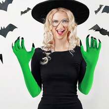 St. Patrick's Green Claw Covers - With Long Nails And Claws - Role-Playing Costume (1 Set) - Multicolor - View 1