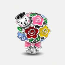 1颗时尚无限四叶草吊坠珠，适合女性手链DIY饰品制作和日常装饰，女孩配饰 - 串珠1 - 查看 10