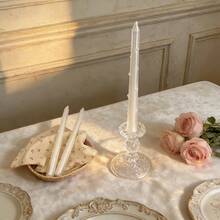 Conjunto de 2 velas peroladas em estilo europeu - Velas brancas peroladas (Tamanho: 2,3 cm x 25 cm / 2,3 cm x 30 cm). Adequadas para meditação, iluminação, criação de um ambiente sofisticado e também podem ser usadas como adereços fotográficos. Ideais para decoração de casa, jantares românticos à luz de velas, reuniões familiares, varandas, casamentos, diversas festas, presentes para mulheres e Dia das Mães. - 2pcs - Ver 9