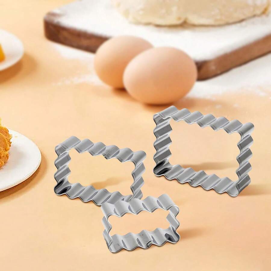 Stainless Steel Cookie Cutters, Cookie Cutter Knife, Blessing Frame Cookie Cutter - Silver - View 1