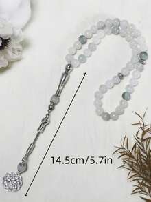 1件经典简约仿玉石45珠手链念珠，适合男士日常佩戴 - 多色 - 查看 3